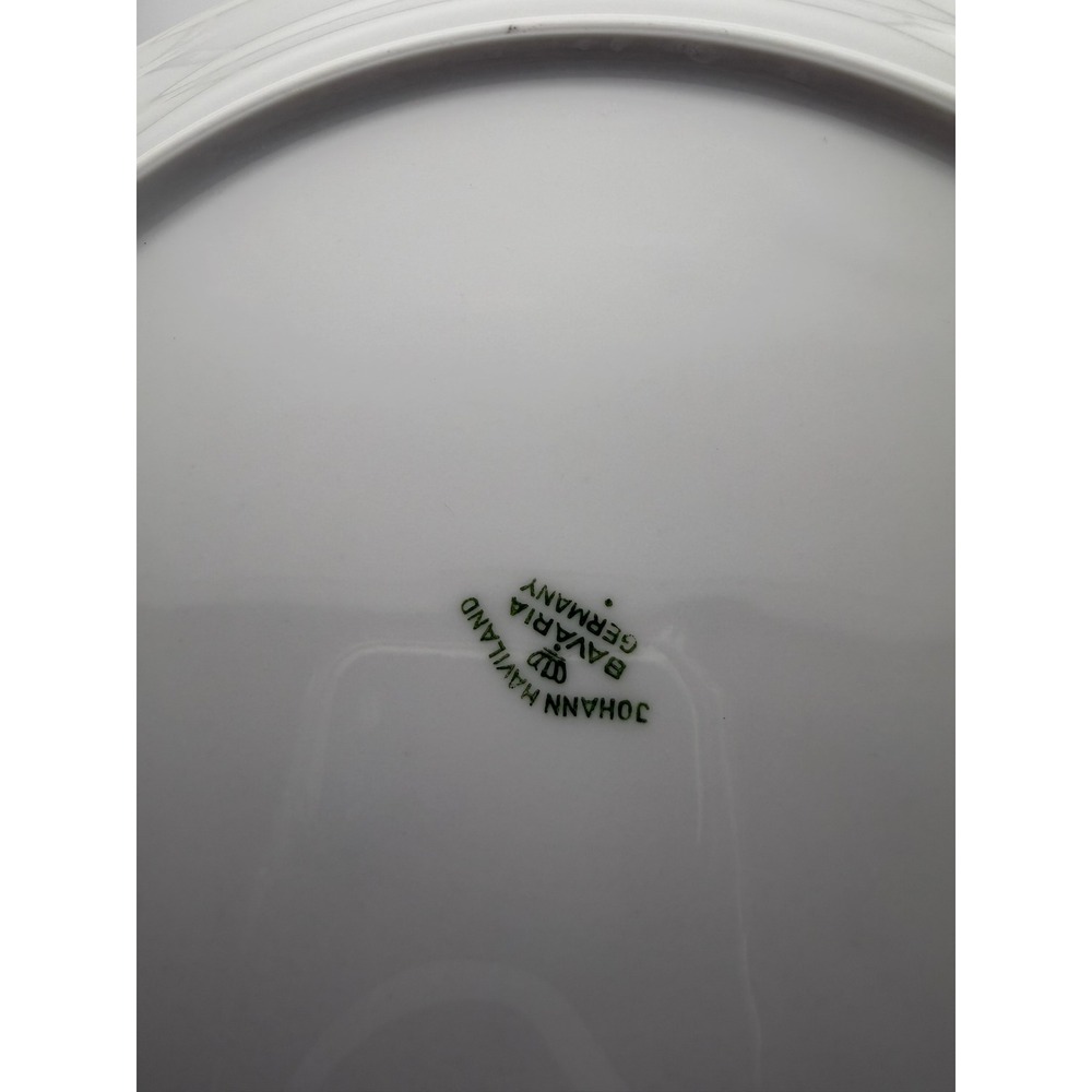 Johann Haviland Bavaria Plates Blue Floral Silver Rim‎ Set of 4 - Picture 7 of 9